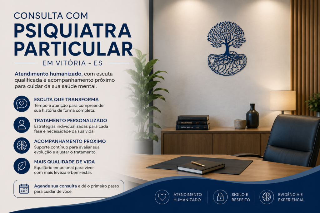 Como funciona a consulta com psiquiatra particular em Vitória - ES