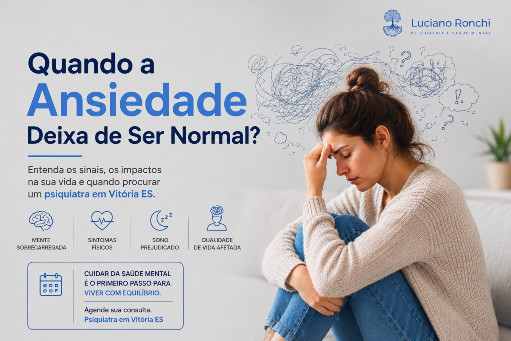Quando a ansiedade deixa de ser normal Psiquiatra em Vitória ES